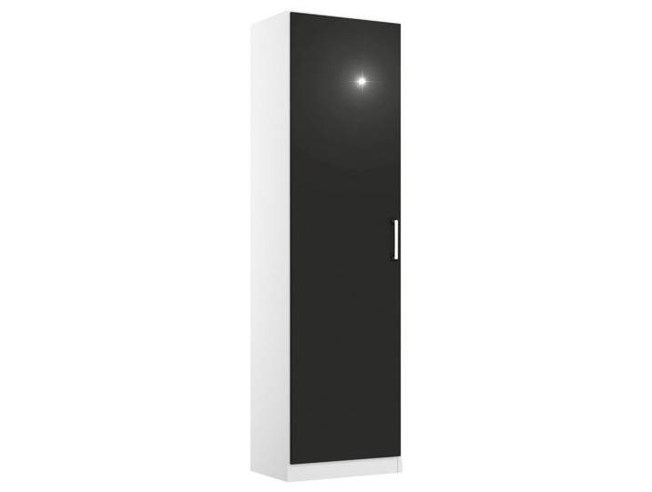 Rauch Möbel Drehtürenschrank, Grau, Weiß, 1 Fächer, 47x197x54 cm, Blauer Engel, Made in Germany, Schlafzimmer, Kleiderschränke, Drehtürenschränke