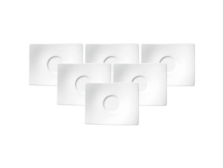 Untertasse VILLEROY & BOCH Kaffee-/Teeuntertasse NewWave 6er Set weiß , weiß, Speiseteller, Untertasse