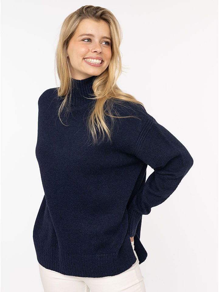Zwillingsherz Pullover in Dunkelblau - S