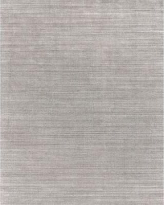 EXQUISITE RUGS Sanctuary Hand-loomed Bamboo Silk/Wool Grey Area Rug.