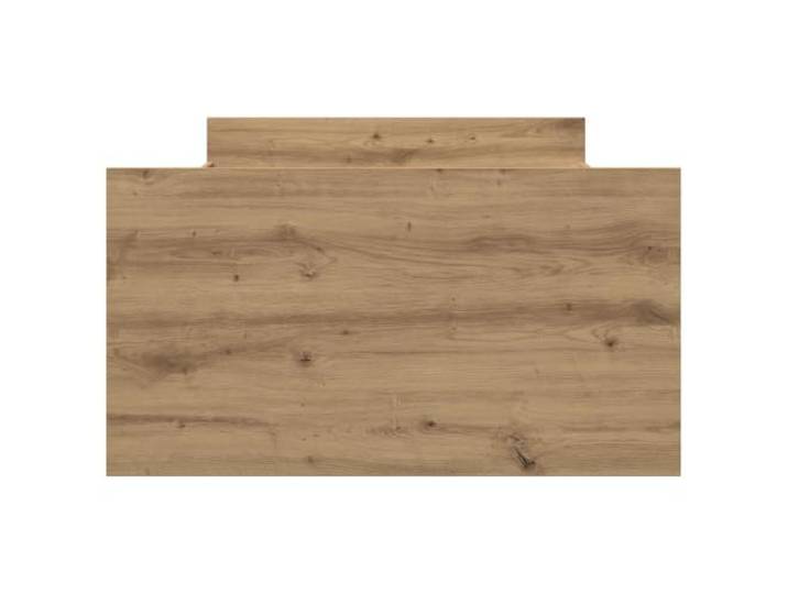 KTHLBRH Bettgestell Eiche Handwerk 90 x 200 cm Technisches Holz, feste Lattenroste, elegantes Kopfteil, Kapazität 200 kg