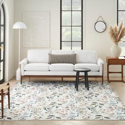 Nourison Washables Indoor Multicolored Floral Area Rug