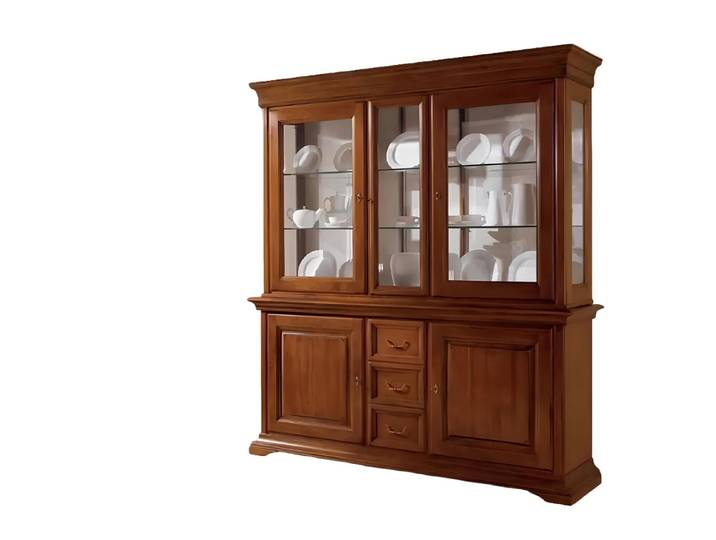 Xlmoebel Vitrine Luxuriöse Holzvitrine im italienischen Design (Vitrine) Hergestellt in Europa