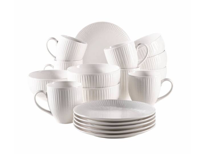 Mäser Dalia 18-teiliges Frühstücksset weiss