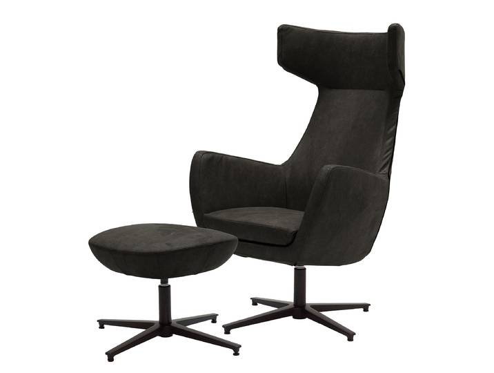 Fauteuil lounge LUZO Gris Tissu composite Bulan 76 x 117 x 74cm