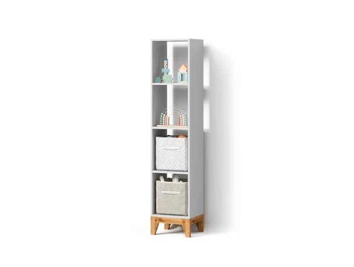 Livinity Kinderregal Mailo, Weiß/Artisan, 35.2 x 159.5 cm mit SitzbankFunktionale Organisation für kleine Räume