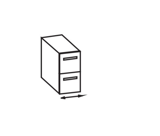 Artiqua 300 Unterschrank variabel, Graphit Struktur quer, 300-UV2L-1-___-7098-401 300-UV2L-1-___-7098-401