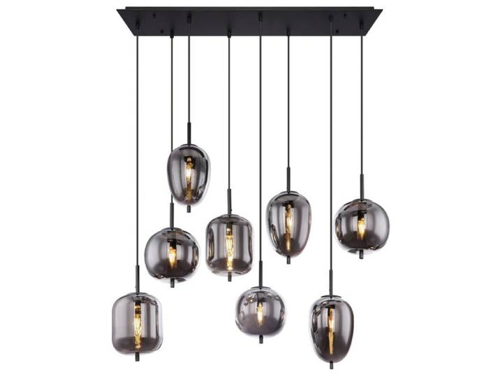 Globo Pendelleuchte Blacky - Rauchgrau/Schwarz Industrial, Moder