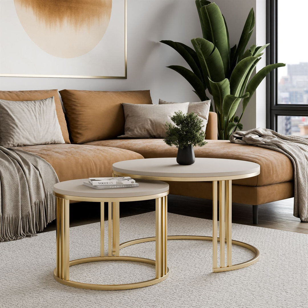 17 Stories Coffee Table cashmere matt 49cm H X 70cm W X 70cm D