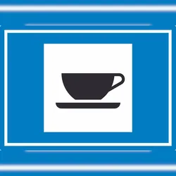 HB-Druck Autobahnkiosk Symbol Aufkleber A1 (594x841mm)