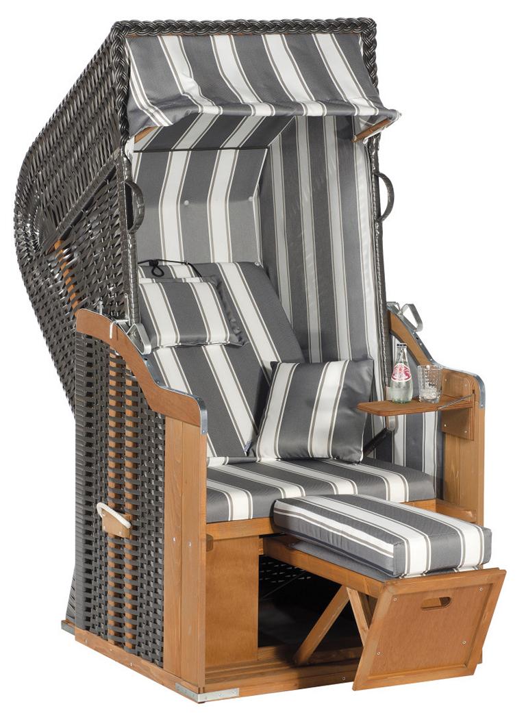 MUESING Strandkorb Rustikal 250 PLUS PVC-KS anthrazit, Nord.Fichte 16884447