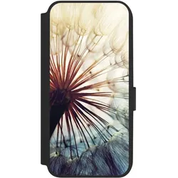 Nivocase Klapphülle für Samsung Galaxy A14 5G Handyhülle aus Kunst Leder NIVOflip schwarz Blumen Fotografie (Samsung Galaxy A14 5G), Smartphone Hülle, Schwarz