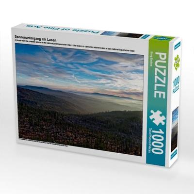 CALVENDO Puzzle Sonnenuntergang am Lusen | 1000 Teile Lege-Größe 64x48cm Foto-Puzzle für glückliche Stunden