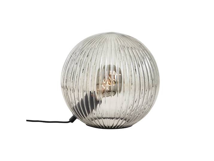 Brilliant Tischlampe Belado, alu / grau / zink, für Wohn- / Esszimmer, Glas, Tischlampe