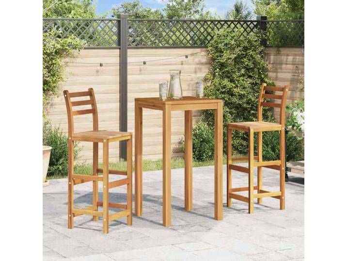 Prix bas - Ensemble de Tabourets de bar lot de 2 bois d'acacia massif （169474755191)