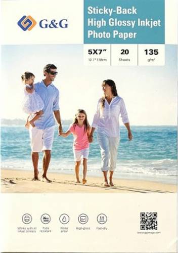 G&G 135GSM-5X7-20 Fotopapier (selbstklebend) 135 g/m² 20St.