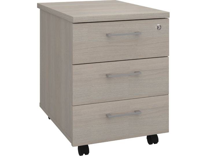 Caisson mobile bois ECLA 3 tiroirs - extraction totale avec soft closing - chêne gris - Caissons mobiles - Bruneau