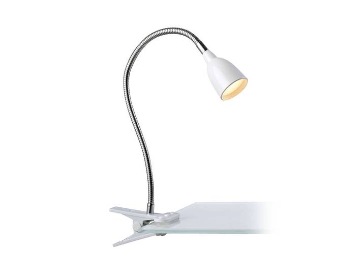 Markslöjd LED Klemmleuchte Tulip, weiß / opal, für Arbeitszimmer / Büro, Metall, Modern, LED Wandleuchte, Wandlampe Innen