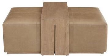 Malone Leather Cocktail Ottoman & Table - Ballard Designs
