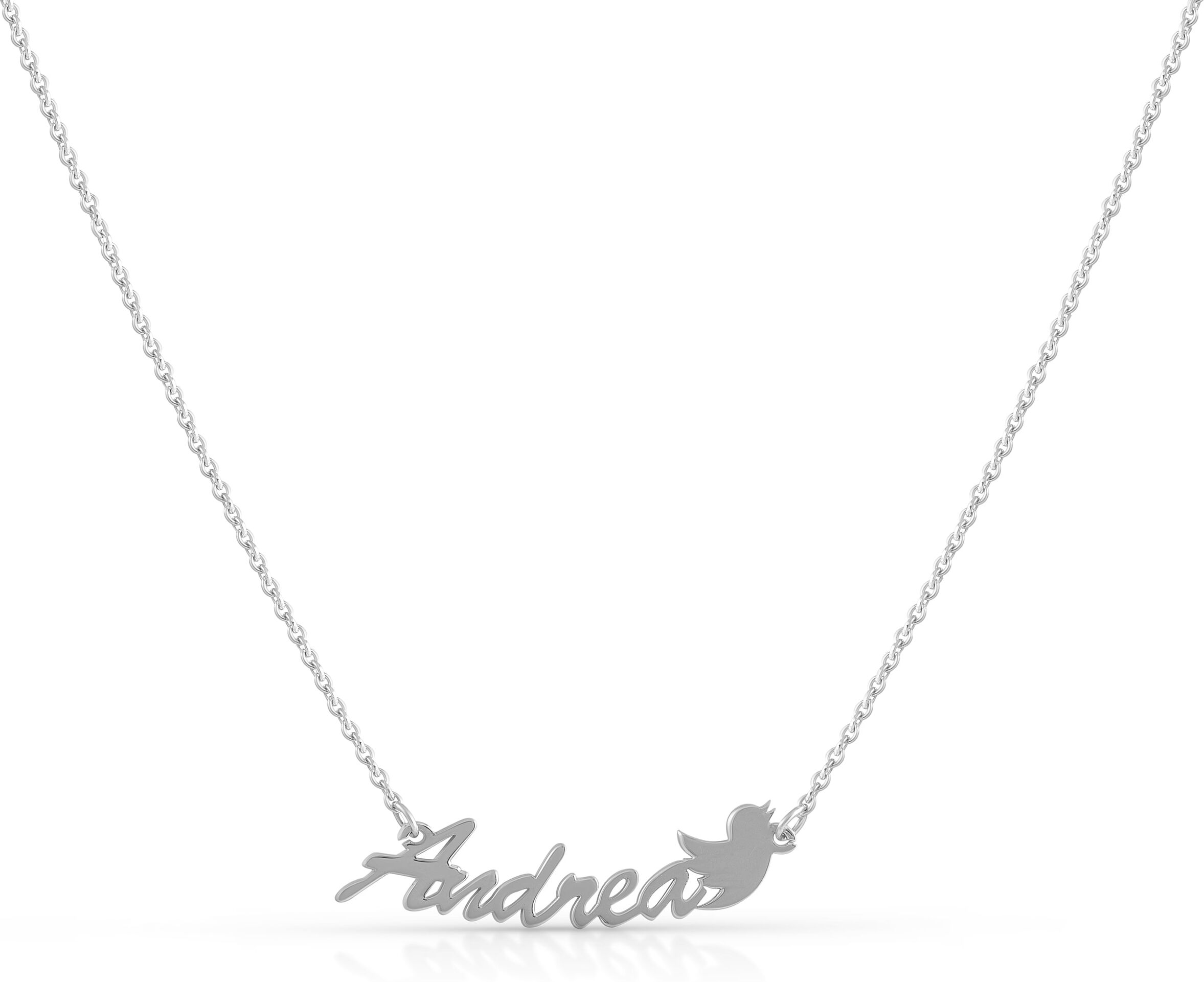 Namenskette FIRETTI "Schmuck Geschenk Silber 925 Halskette mit deinem Namen", silber (silberfarben), Halsketten, Damen, Silber 925 (Sterlingsilber), L: 45