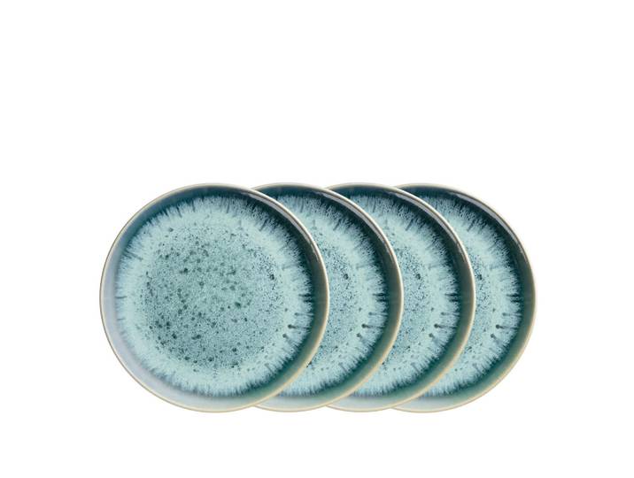 Mäser Desserttellerset Carellia, Blau, Keramik, 4-teilig, rund, 2.4 cm, Made in Europe, Essen & Trinken, Geschirr, Teller, Kuchenteller