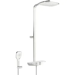 HansaEMOTION Regenbrause-Duscharmatur Hansaemotion 5865 3-strahlig DN15 Chrom/Weiss