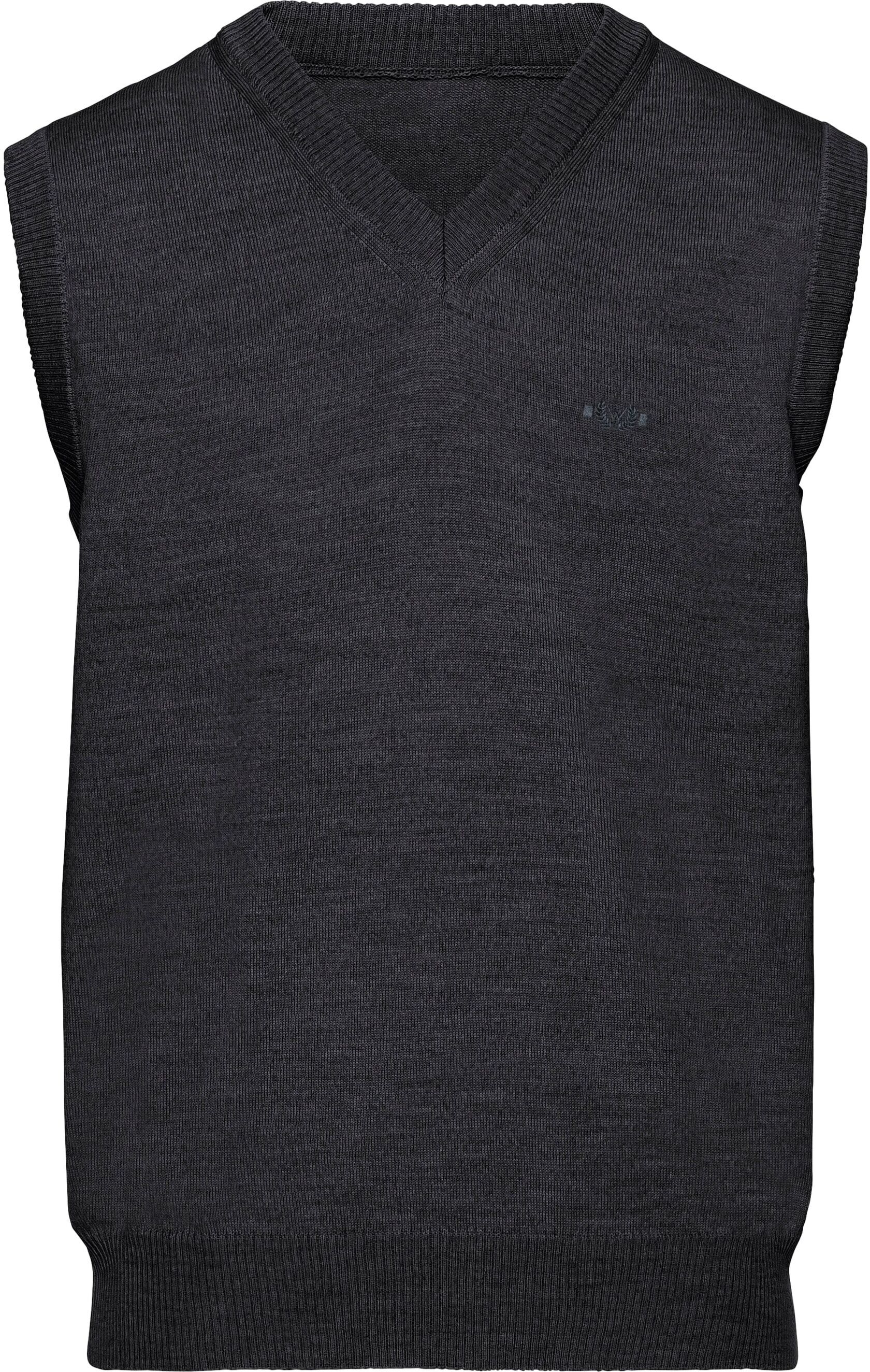 Pullunder WITT "Pullunder Pullunder", Herren, Gr. 46, anthrazit, meliert, Basic, V-Ausschnitt, Pullover Pullunder