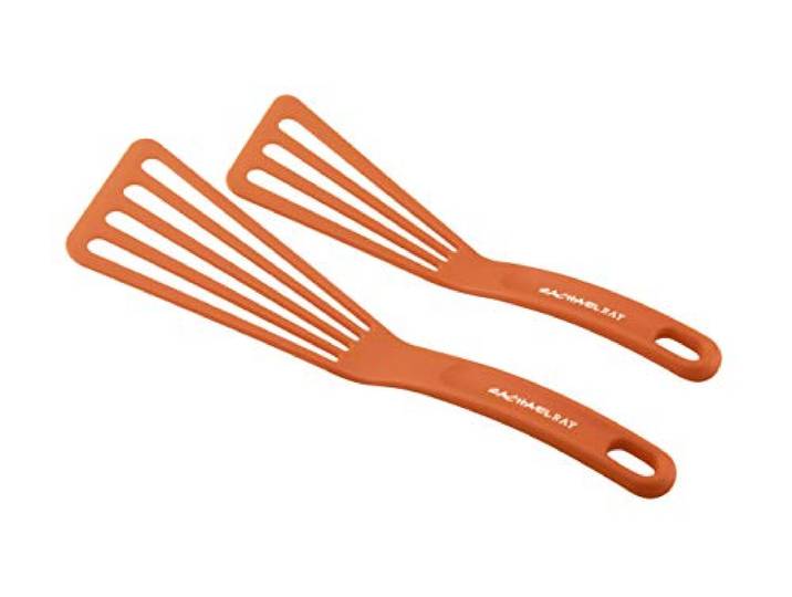 Rachael Ray Kitchen Tools and Gadgets Nylon-Kochutensilien/Pfannenwender/Fischwender, 2-teilig, Orange