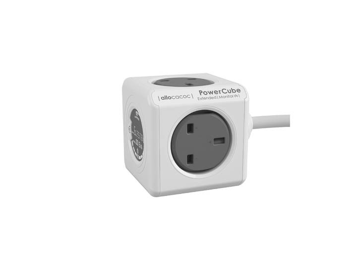PowerCube Extended Remote Set - 4 Uitgangen - LCD Monitor - Grijs
