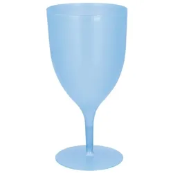 Mehrweg Wein Cocktail Glas blau hellblau 350 ml Wiederverwendbar Kunststoff Becher