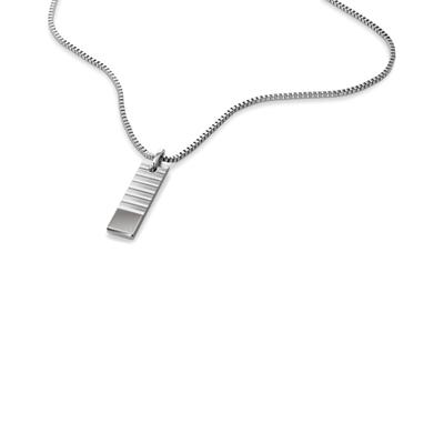 Kette mit Anhänger CALVIN KLEIN "CK PARALLEL", silber (edelstahlfarben), Halsketten, Damen, Edelstahl, L: 63,5 B: 1mm, B:1mm