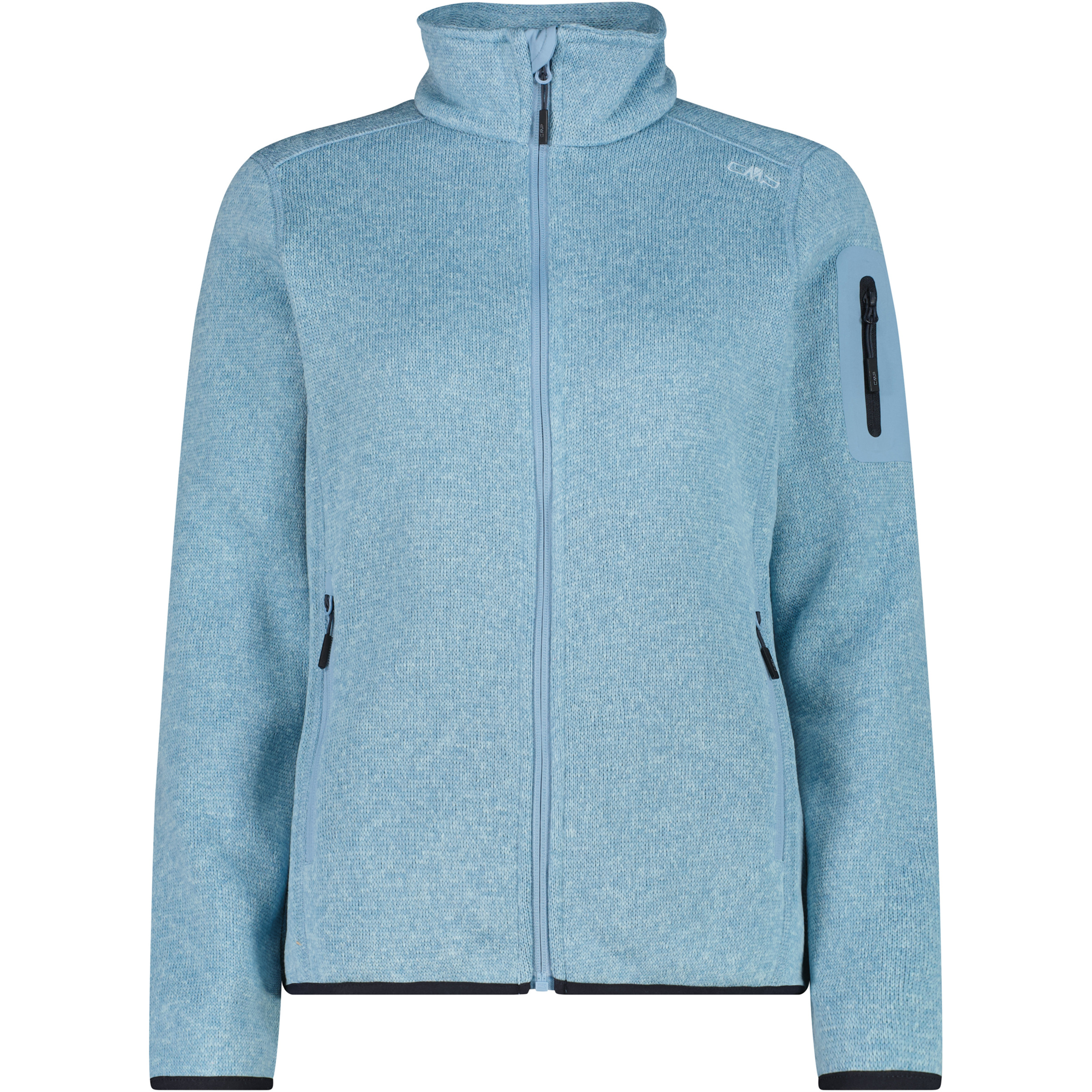 CMP Strick Fleece Damen Fleecejacke blau Größe XXL Trekking Atmungsaktiv