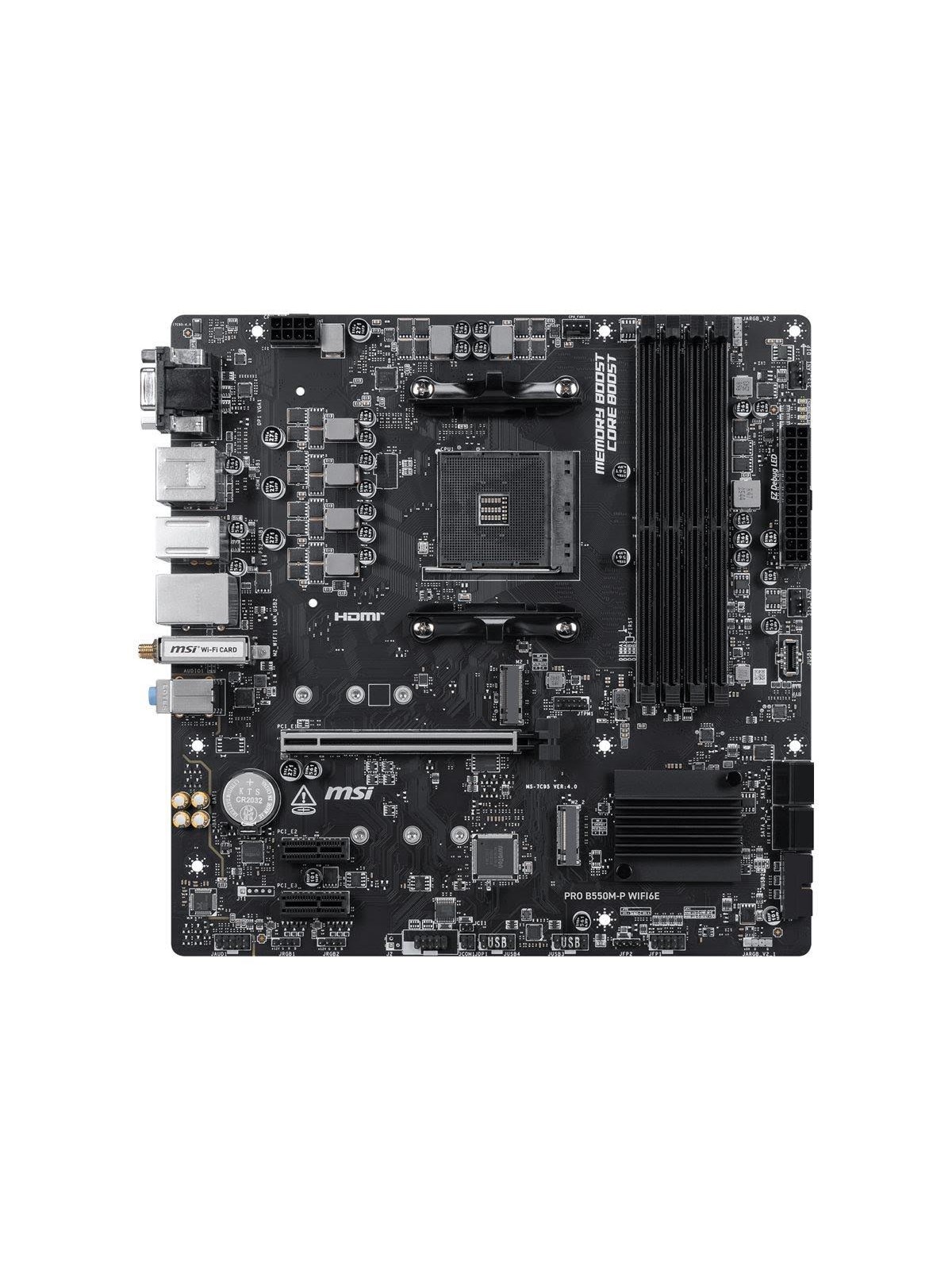 MSI PRO B550M-P WIFI6E Mainboard - AMD B550 - AMD AM4 - DDR4 RAM - Micro-ATX