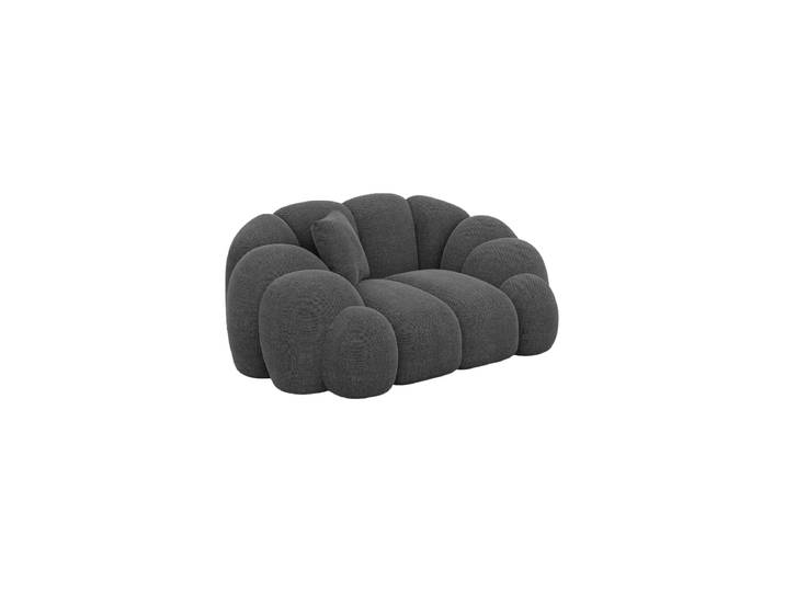 Design Loungesessel „Solea“ mit Strukturstoff-Bezug Strukturstoff Anthrazit BLOOMINGLOFT Collection
