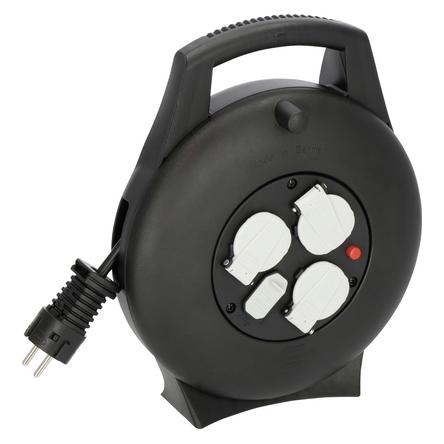 Brennenstuhl Vario Line Kabelbox 3-fach mit USB / Mini-Kabeltrommel 10 m (10 m, 1.50 mm²) (1093900600)