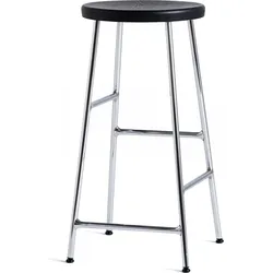 Cornet Barhocker 65 cm schwarz auf verchromten Beinen