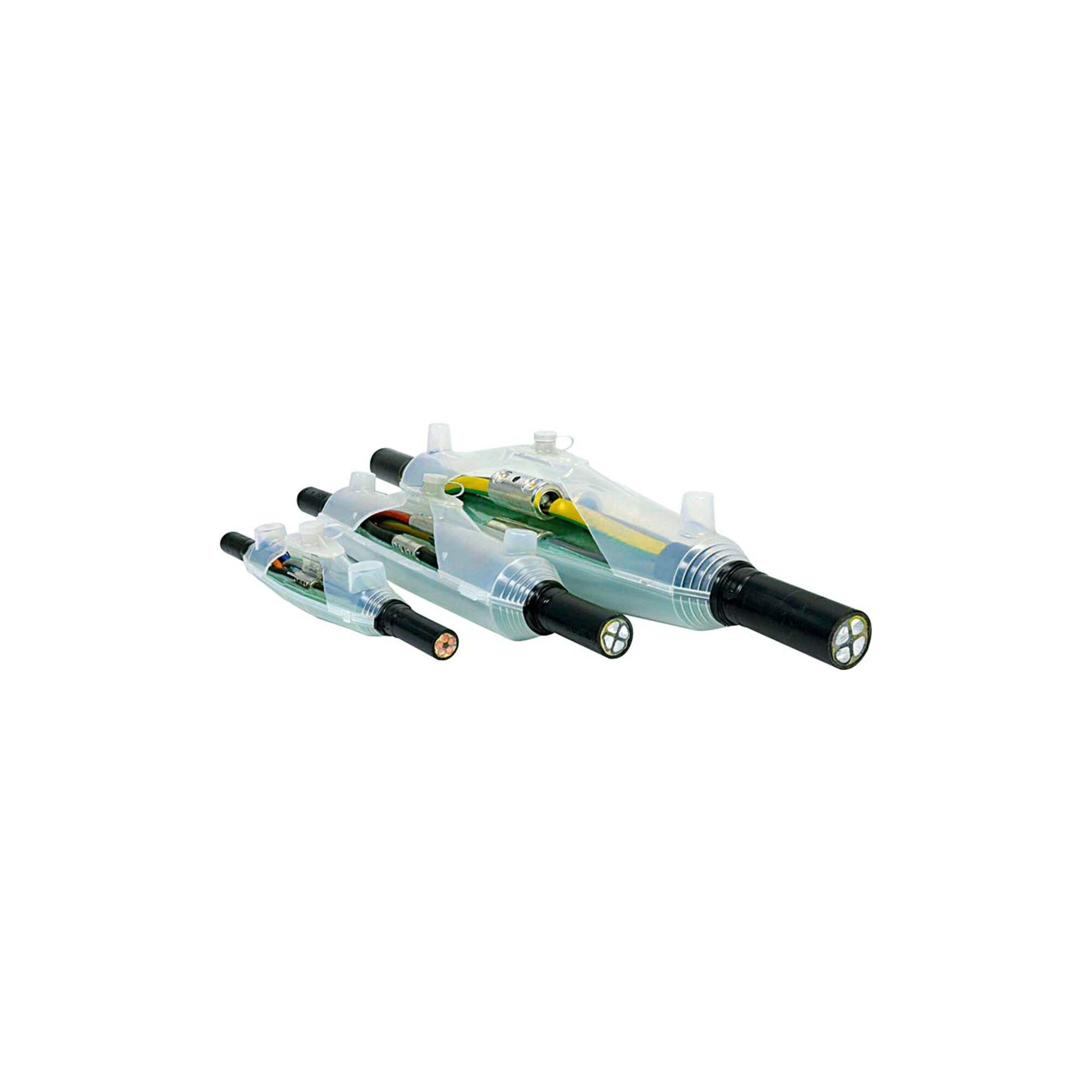 HellermannTyton PUR33-GN-SF Verbindungsmuffe | für Kabelquerschnitte von 3x1,5 bis 5x6 mm², 435-00081)