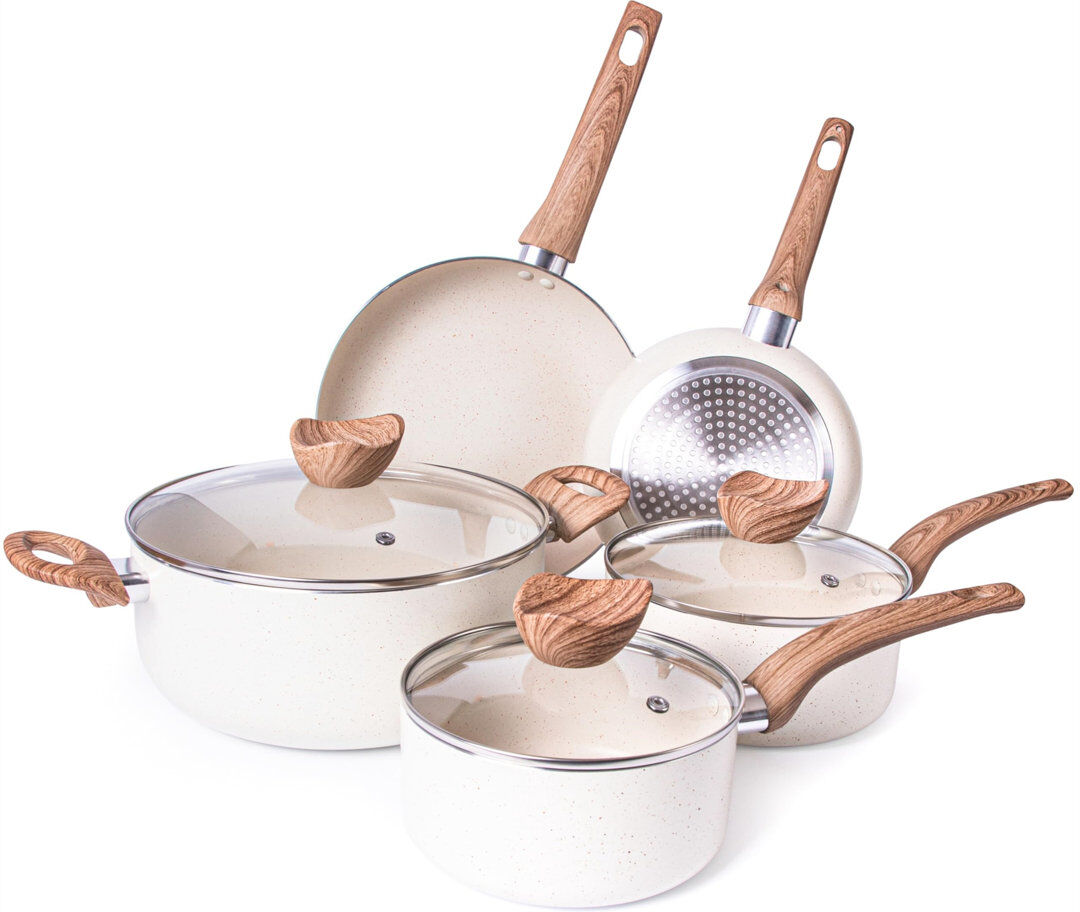 Belfry Kitchen Tomasi 8 - Piece Cookware Set White 8