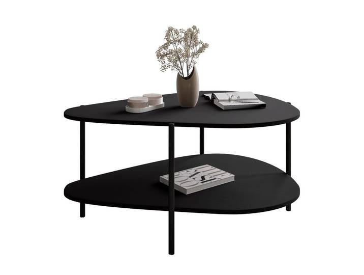 COUCHTISCH LUMI mit Ablage, Schwarz