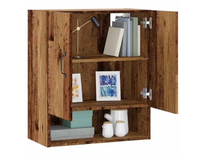 HPUYRFG Wandschrank Altholz-Optik 60x31x70 cm Holzwerkstoff mit 2 Türen 2 Türen, 1 offenes Fach, Wandmontage, Holzwerkstoff, Altholz-Optik, platzsparend