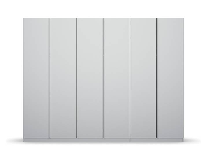Kleiderschrank Drehtürenschrank Monostar , 6-türig , seidengrau 271 x 210 x 54