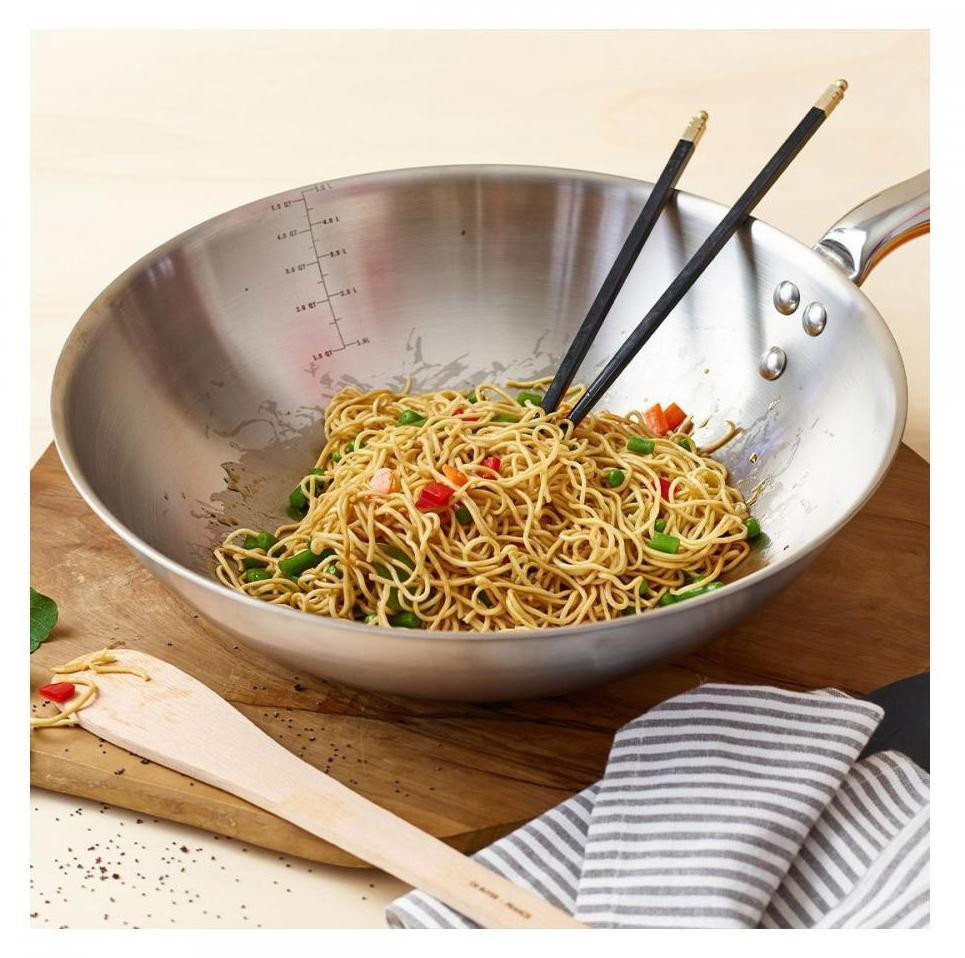 De Buyer Alchimy roestvrijstalen wok Ø 32 cm