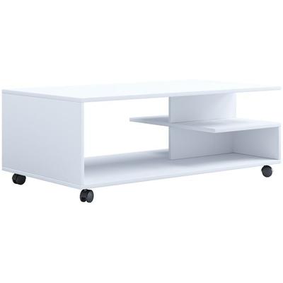 Holz Sofatisch Couchtisch Rollen rollbar Stango XL