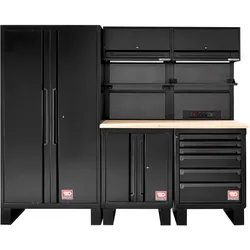 FACOM RWS 2,45m-Set+Holzplatte+Hochschrank