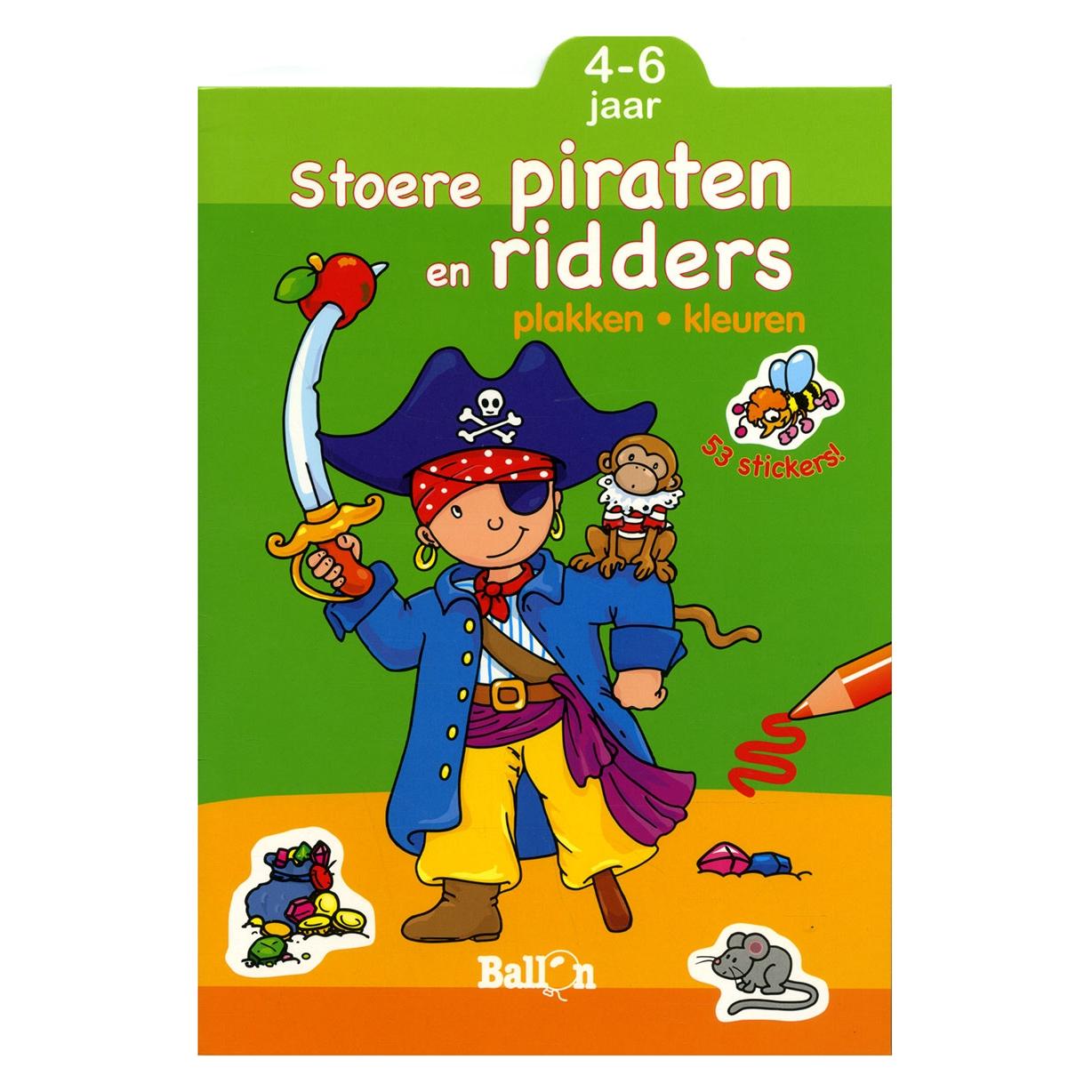 Standaard Stoere Piraten en Ridders Plakken & Kleuren (44212099)