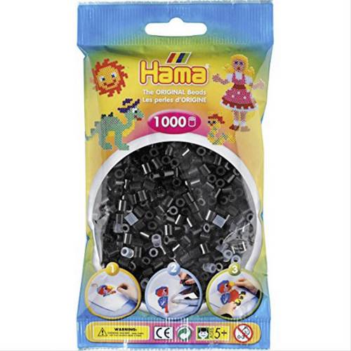 Vedes HAMA Perlen, schwarz, 1.000 Stück 207-18