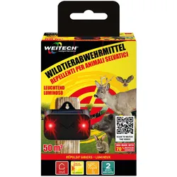 Weitech Wildabwehr - sendet rote Lichtblitze aus