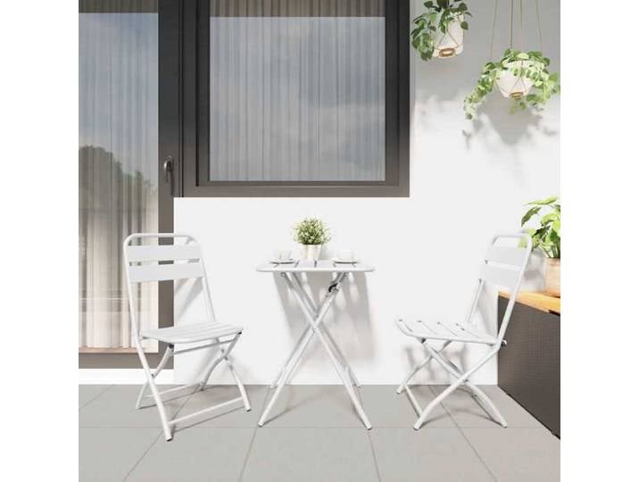 Blanc Siège de jardin - Chaise de jardin pliante - (2 pcs) - Blanc 42x52x82 cm C2266