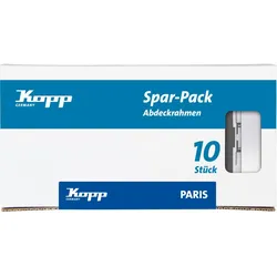 Kopp 402020015 PARIS - Profi-Pack: 10x Abdeckrahmen, 1-fach, Farbe: silber