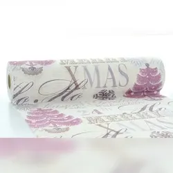 Sovie HORECA Tischläufer Xmas-Greetings in Braun aus Linclass® Airlaid 40 cm x 24 m, 1 Stück - Tischtuch Weihnachten
